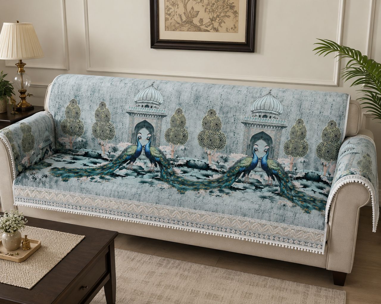 Premium Sofa Cover Elegant Royal Design 27 Inchi Width view 4