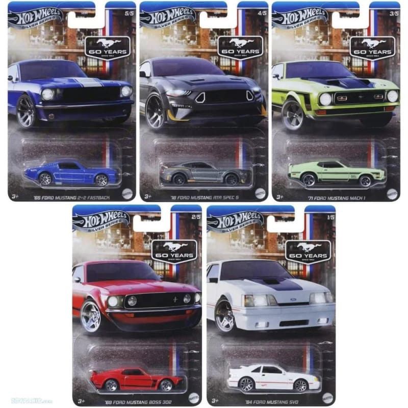 Hot Wheels Ford Mustang Collection SET Of 5