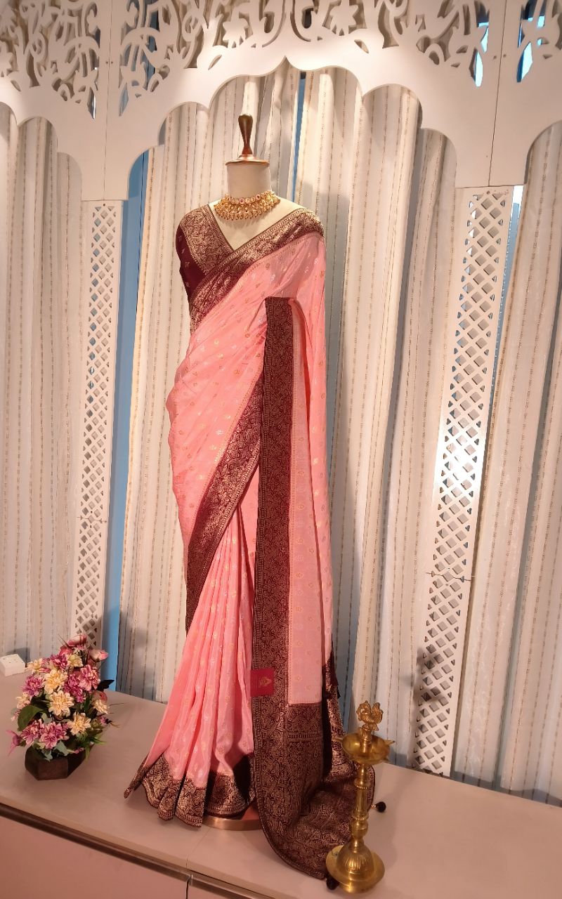 Banarasi Georgette Saree With Resham Border SAREE view 4