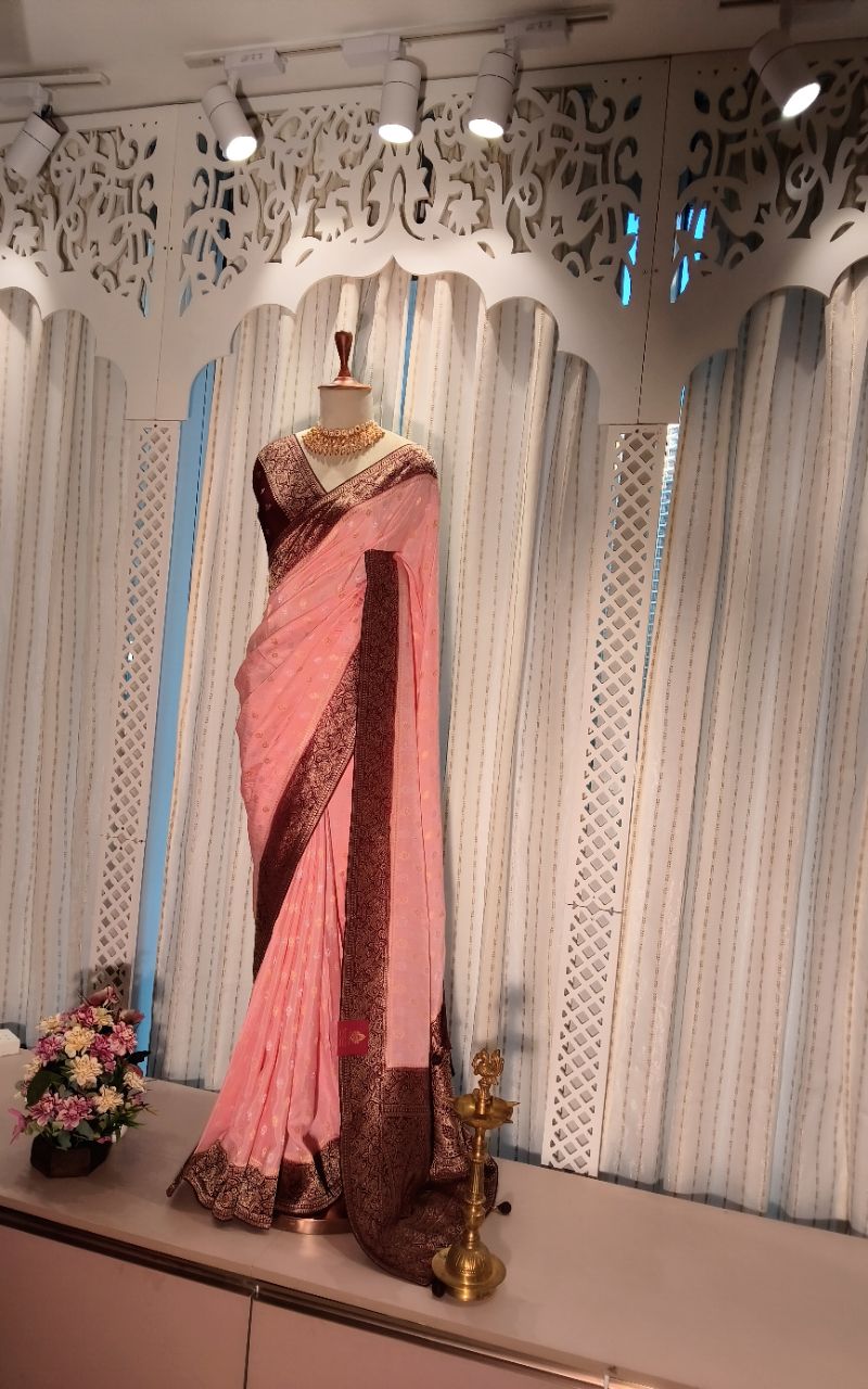 Banarasi Georgette Saree With Resham Border SAREE view 5