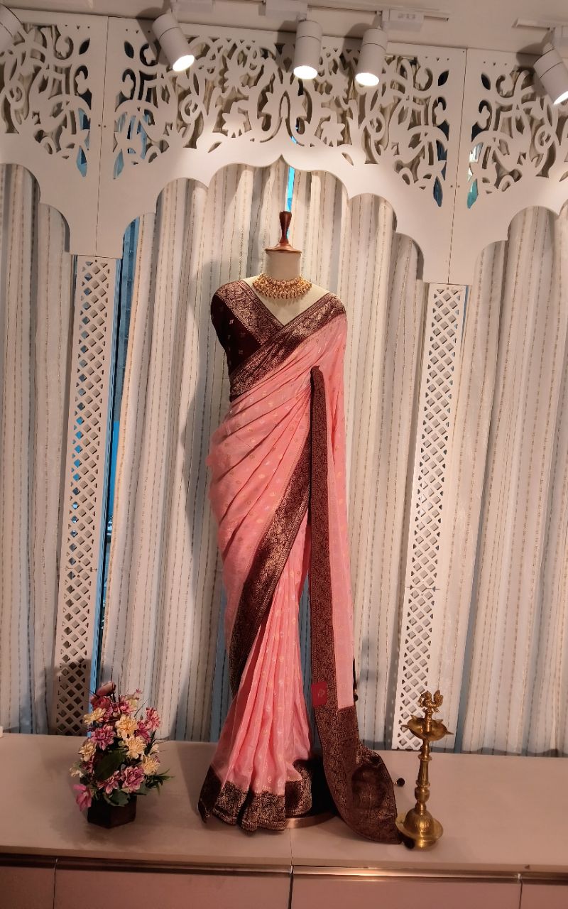 Banarasi Georgette Saree With Resham Border SAREE view 2