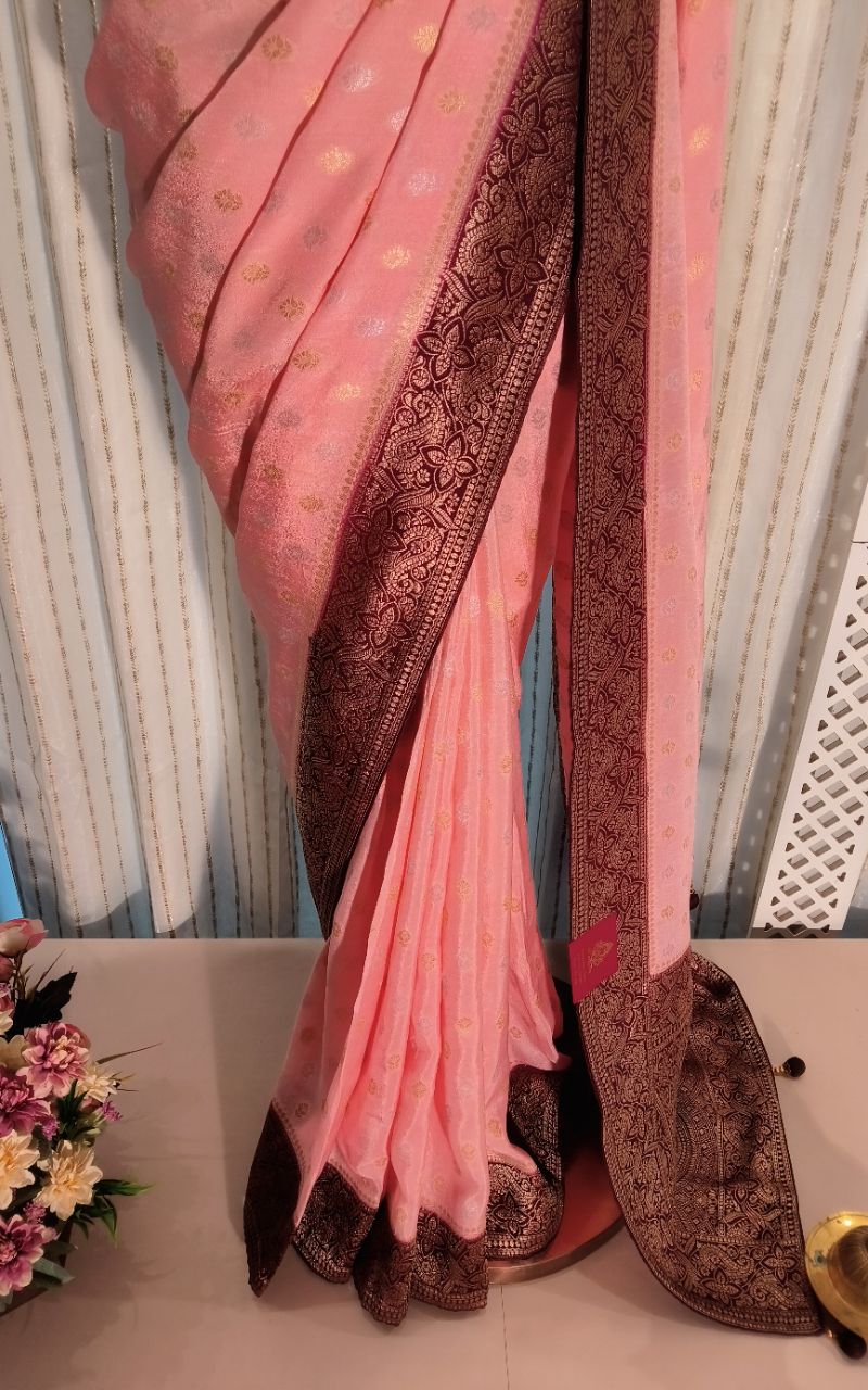 Banarasi Georgette Saree With Resham Border SAREE view 10