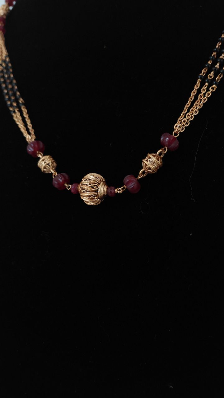 Scarlet Noir Mangalsutra (925 Silver) view 3