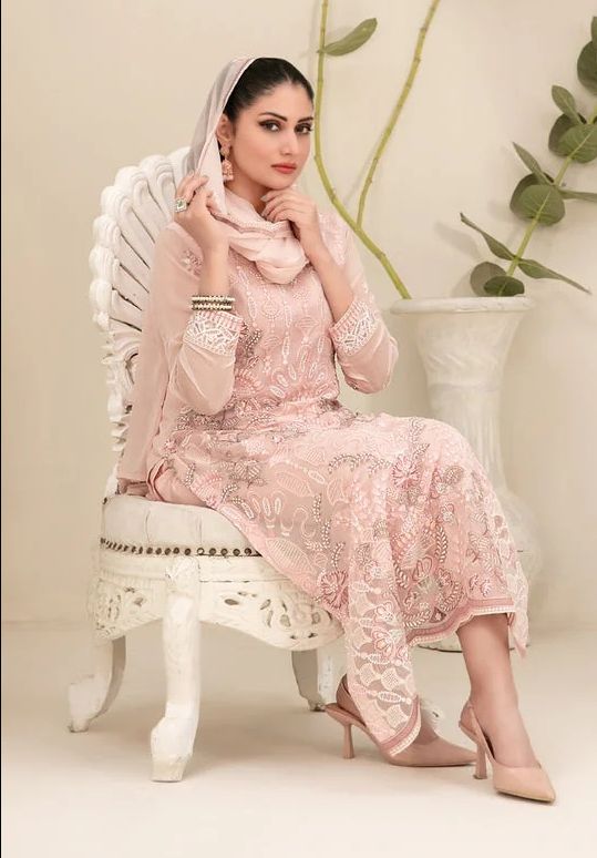 SETAREH BY TAWAKKAL SEMI STITCHED 3PC | D-5627 / DF0008 view 3