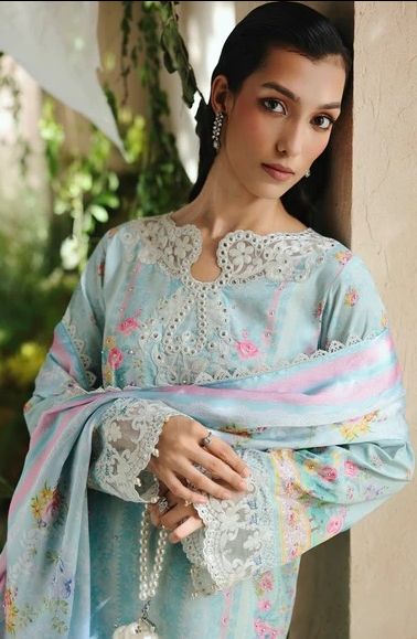 Silah Silk Edit Unstitch Ledies Suit / 04 / DF0032 view 3