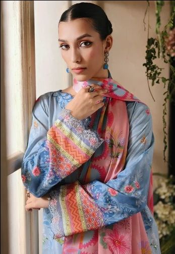 Silah Silk Edit Unstitch Ledies  Suit - 10 / DF0032 view 4