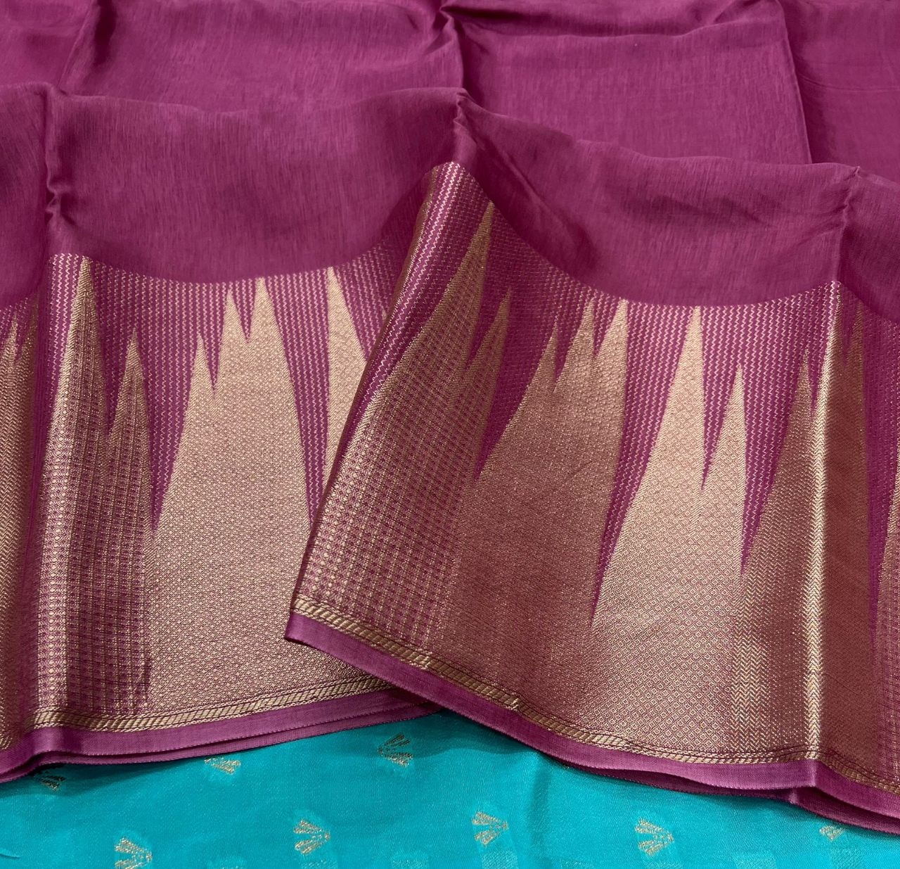 Traditional Pink Saree view 4