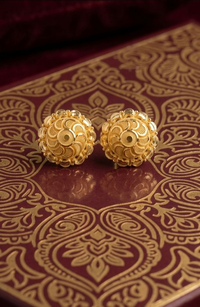 Gold  Earrings view 3