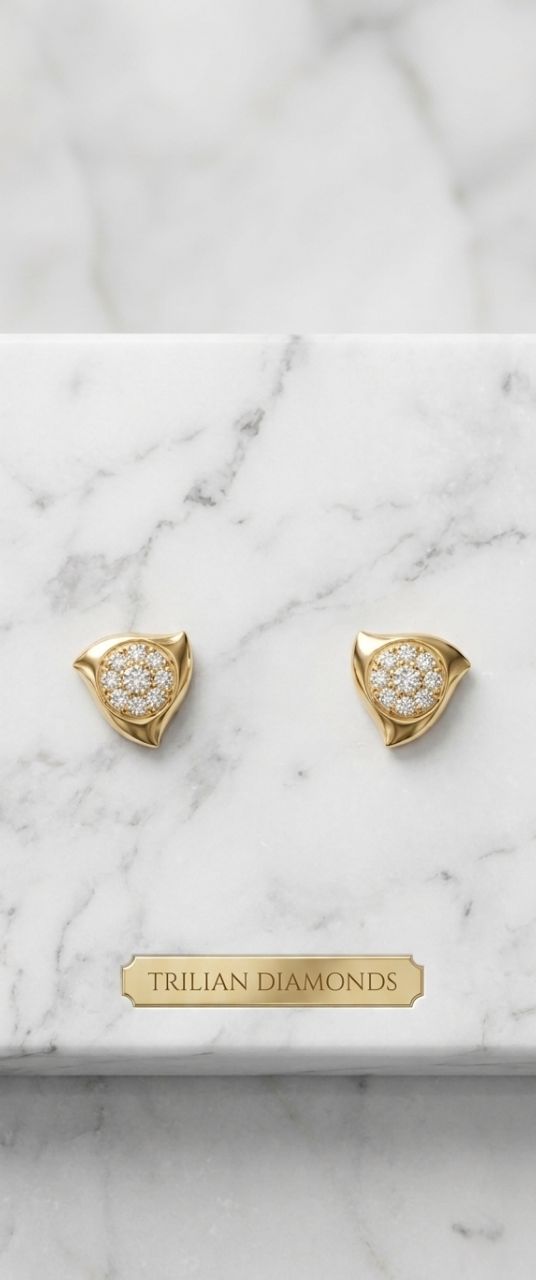 Trilian Diamonds Stud Earrings view 2