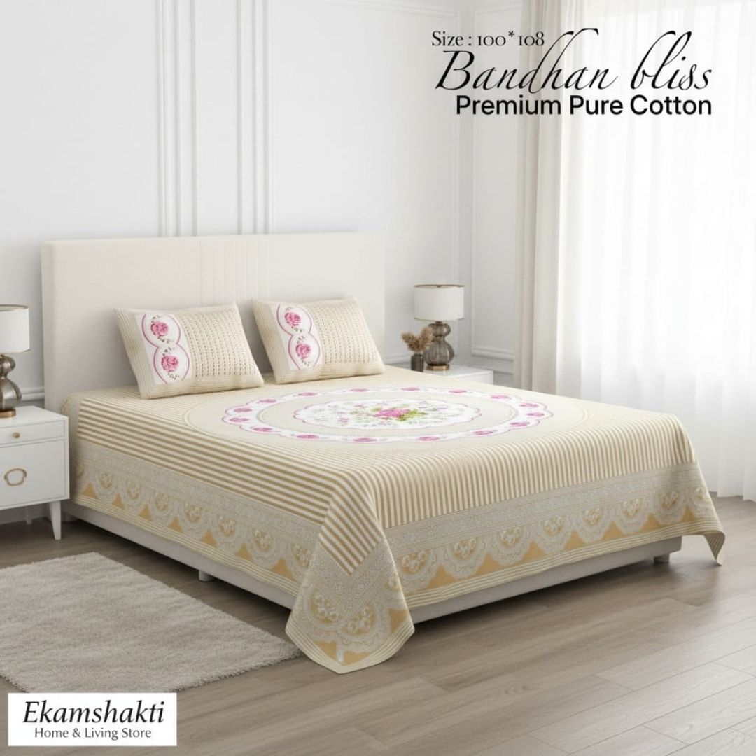 Bandhan Bliss Cotton Bedsheet Set