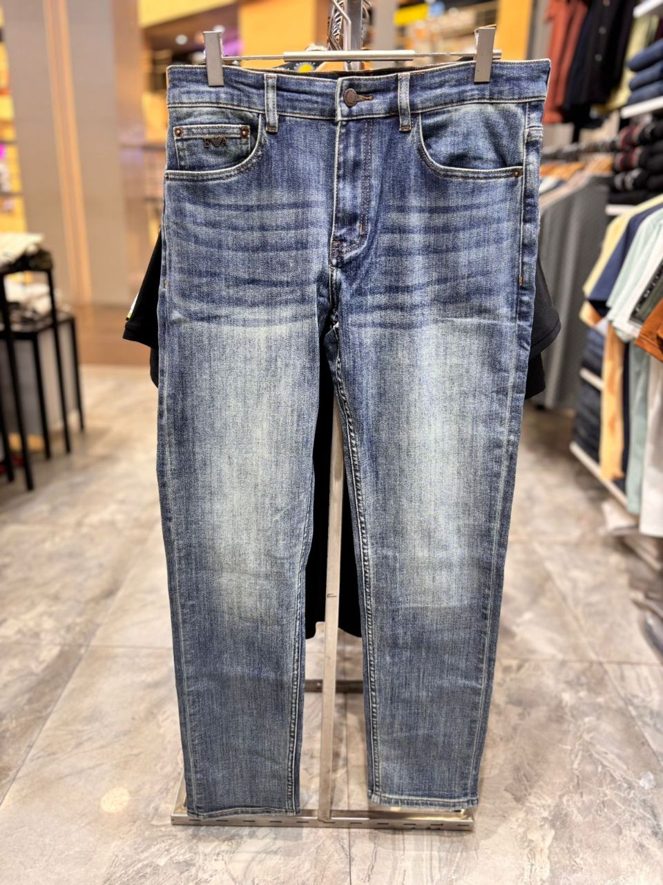 Classic Slimfit Blue Denim Jeans view 4