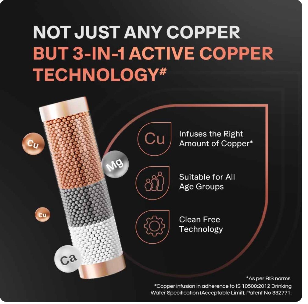 Aquaguard Aspire Blaze Insta WS RO+UV Stainless Steel Hot & Ambient Copper Water Purifier view 8