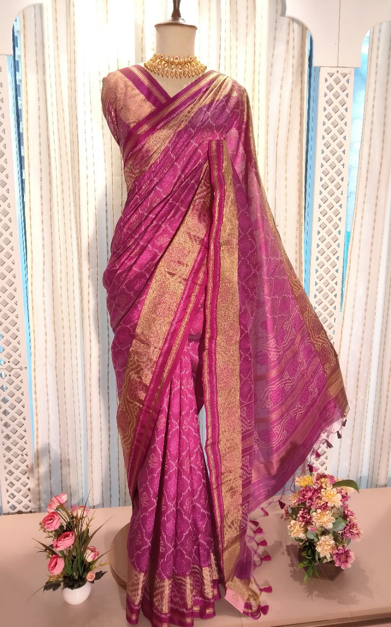 Art silk all over weaving saree view 5