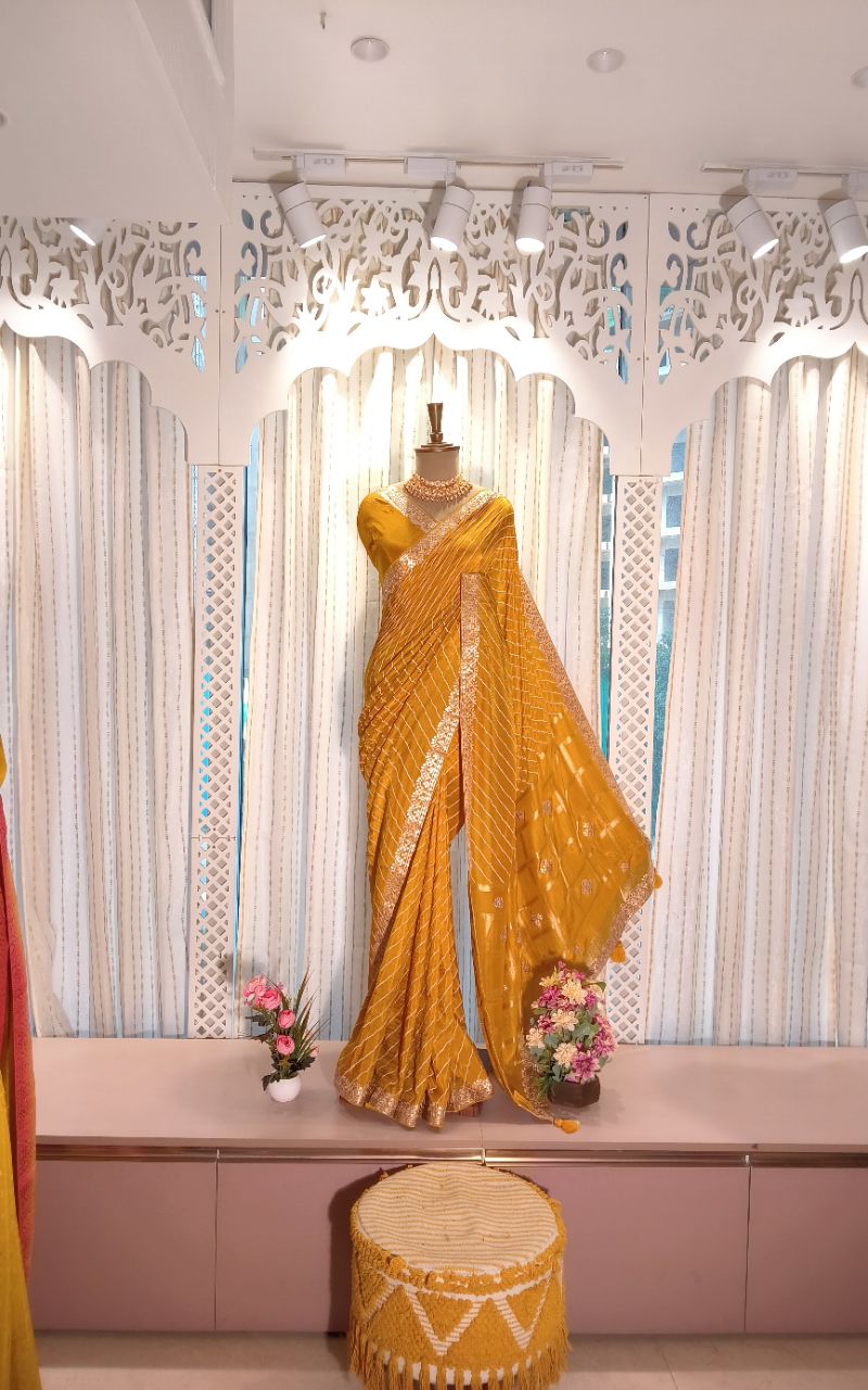 Leharisa gota patti dola silk silk saree view 5