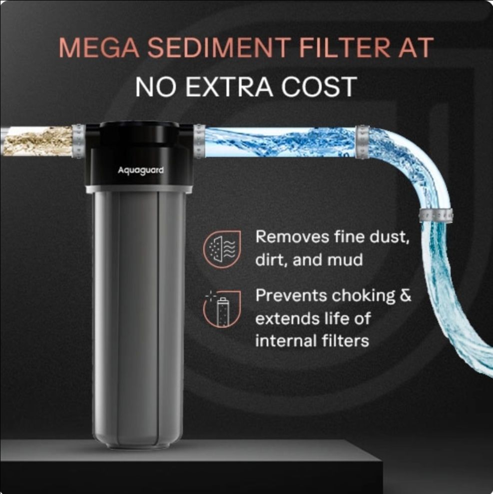 Aquaguard Nova UV+UF 2X Copper Water Purifier | 2 Year Filter Life | With Mega Sediment Filter view 7