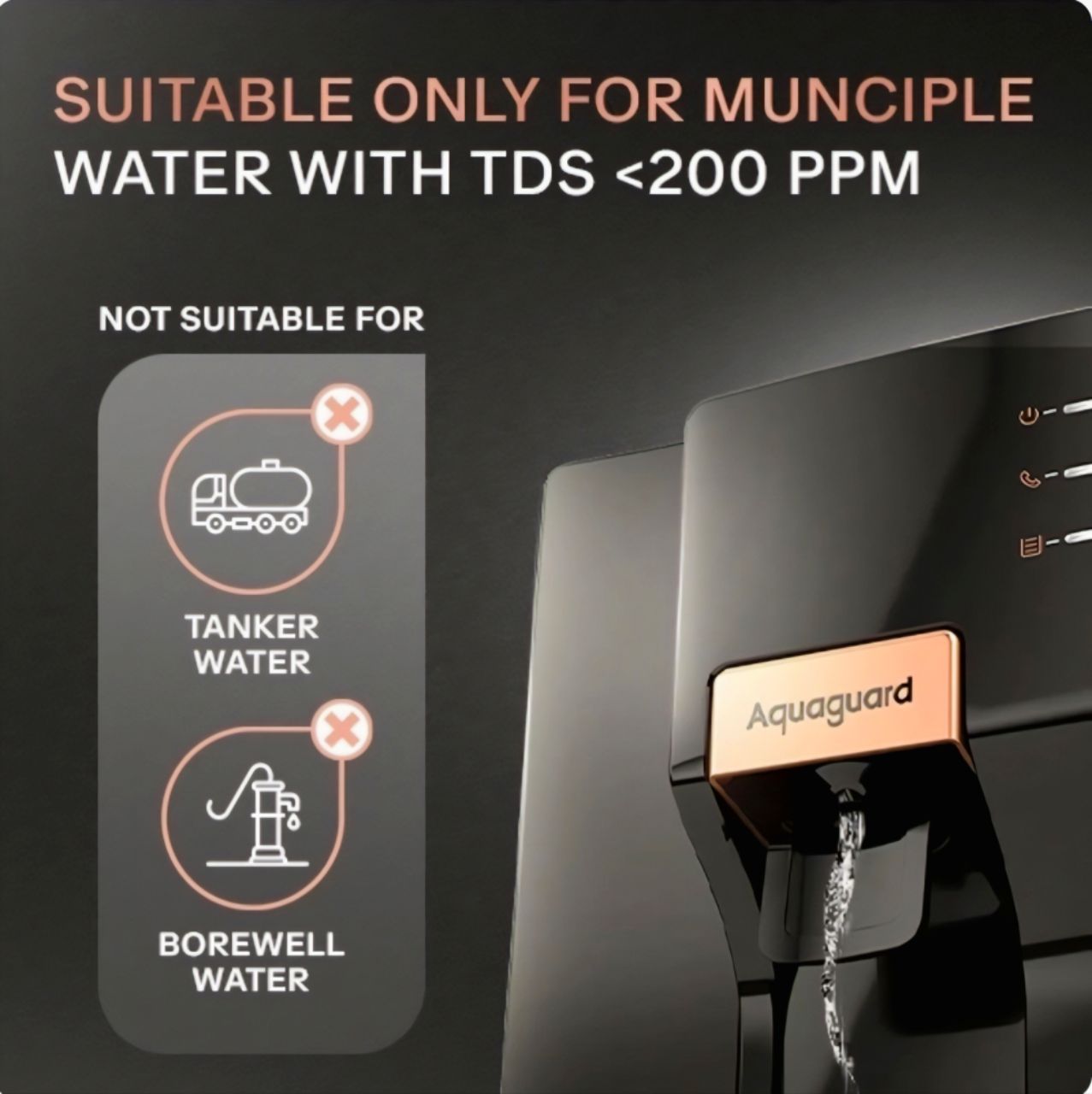 Aquaguard Nova UV+UF 2X Copper Water Purifier | 2 Year Filter Life | With Mega Sediment Filter view 2