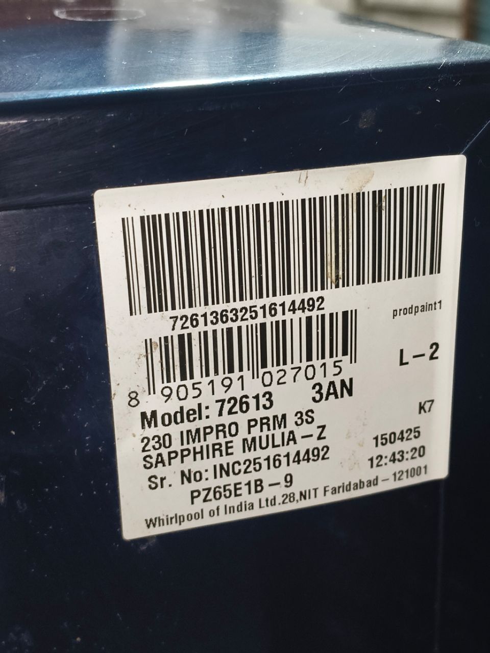 Whirlpool Refrigerator 3S W.DC-230 IMPRO 72613 view 3