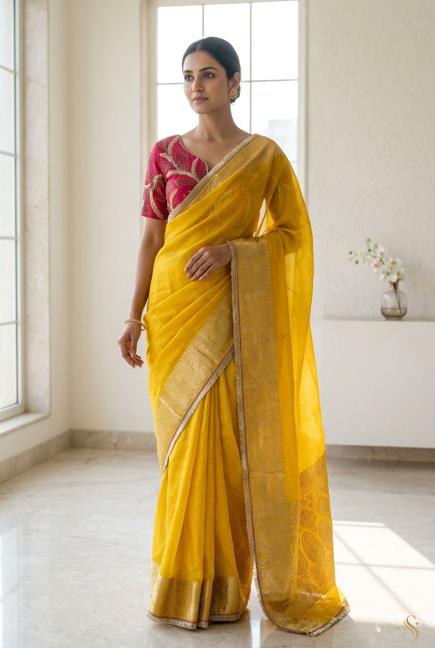 Badhani Silk Saree With Hand Work Blouse view 2