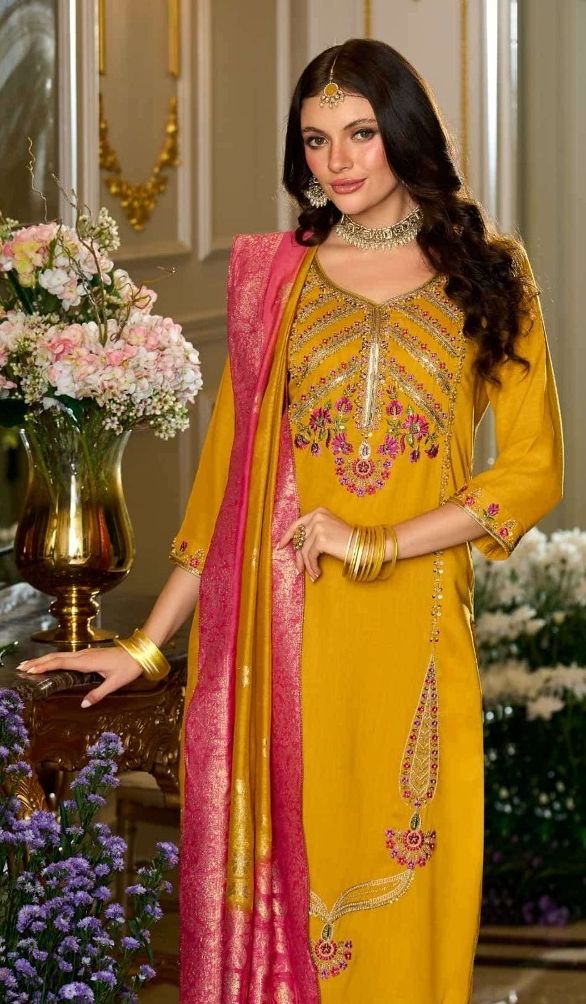 Embroidered Type:	Ready-made Collection, Silk Suits - 29204 HC002087 view 2