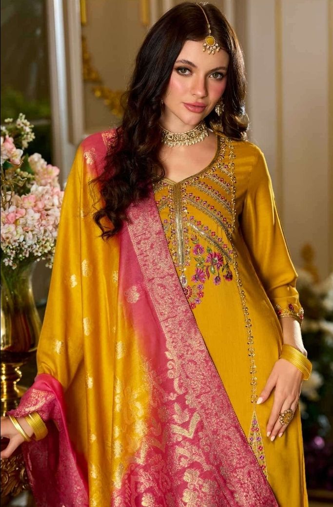 Embroidered Type:	Ready-made Collection, Silk Suits - 29204 HC002087 view 3