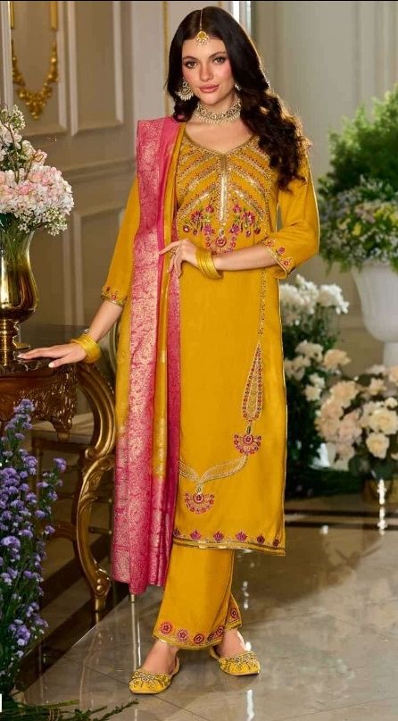 Embroidered Type:	Ready-made Collection, Silk Suits - 29204 HC002087 view 4