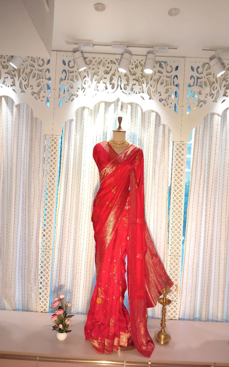 Designer Silk dola silk with bandhani view 6