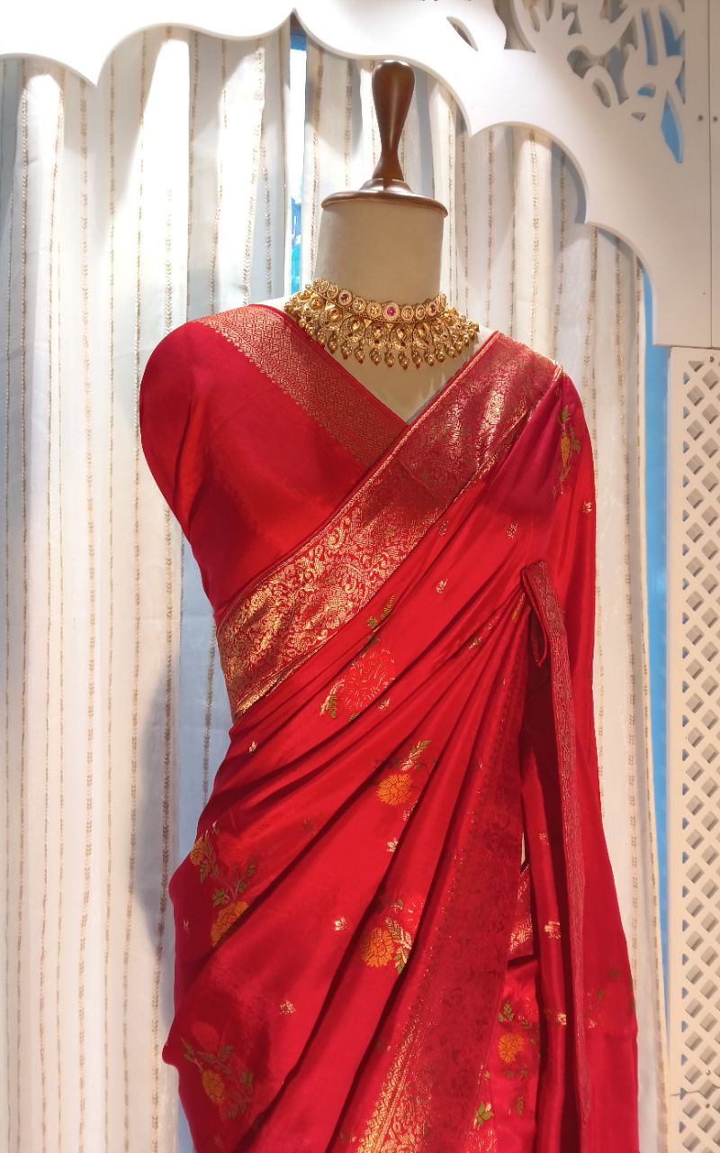 Designer Silk dola silk with bandhani view 8