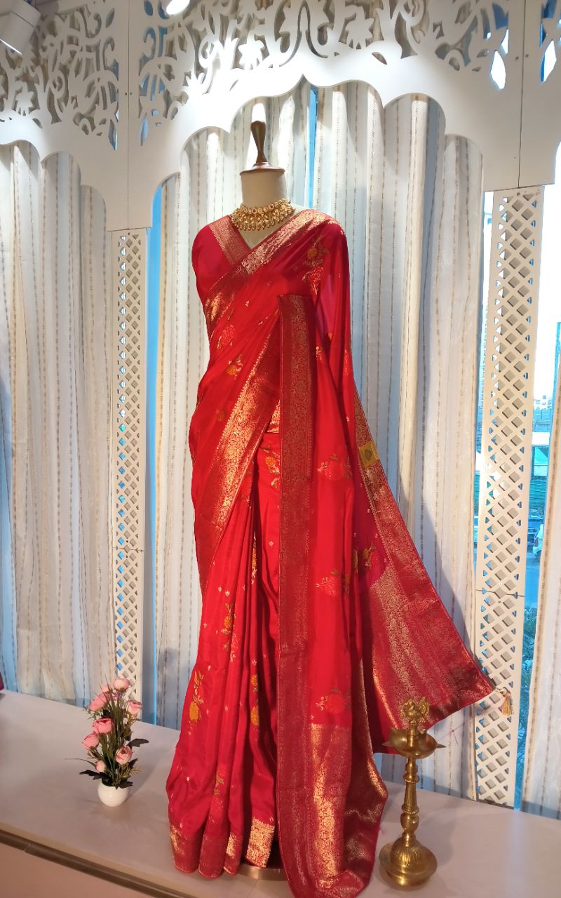 Designer Silk dola silk with bandhani view 7