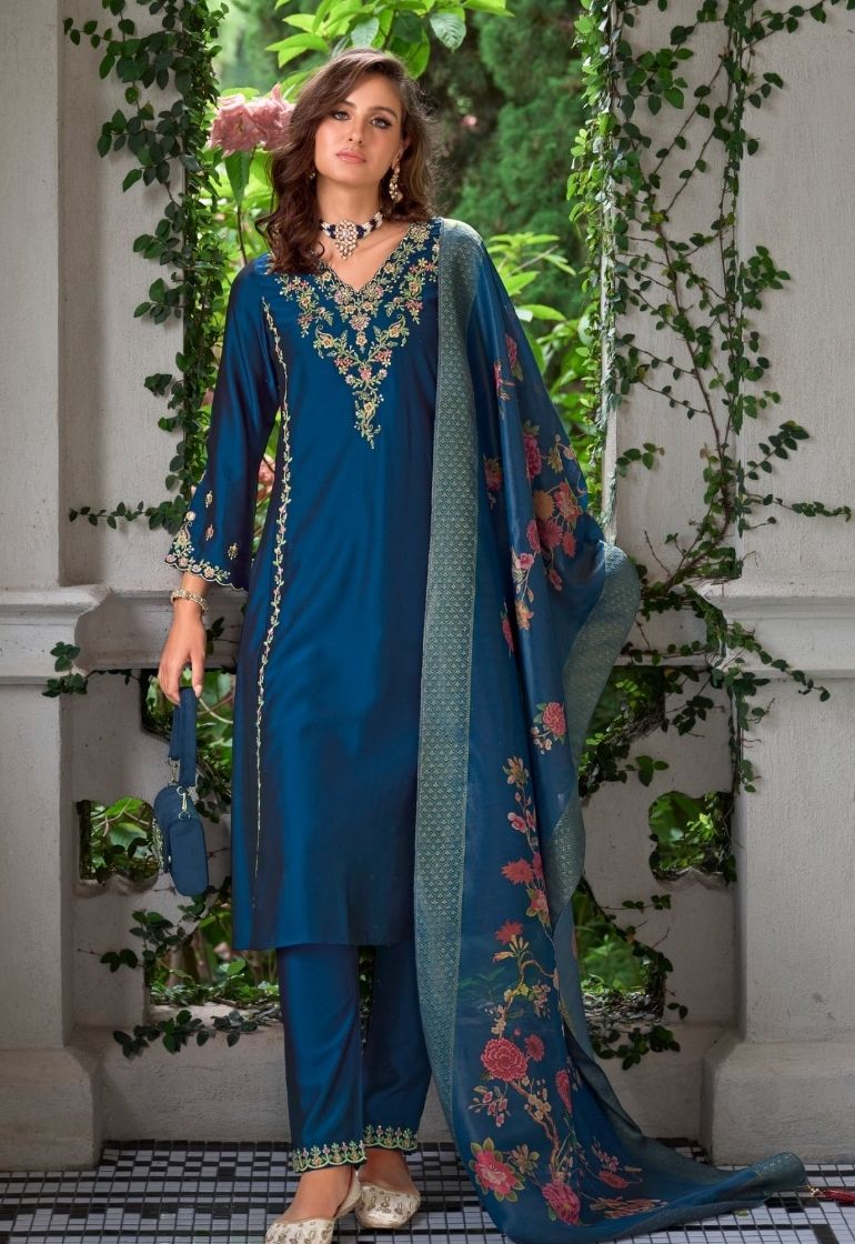 Embroidered Malkana Premium Readymade Suit Collection For Graceful Festive And Occasion Wear - 26914 / HC002044 view 4