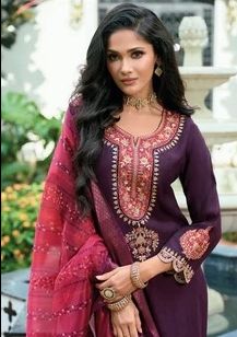 Sajawat Viscose Embroidery Work Readymade Pant Style Suits - 26601 / SD00163 view 3