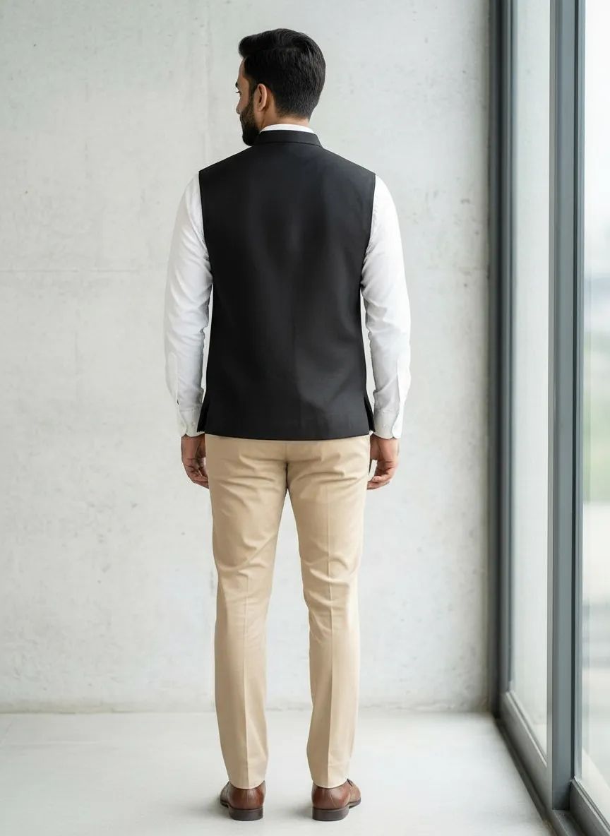 Black Half Jacket view 2