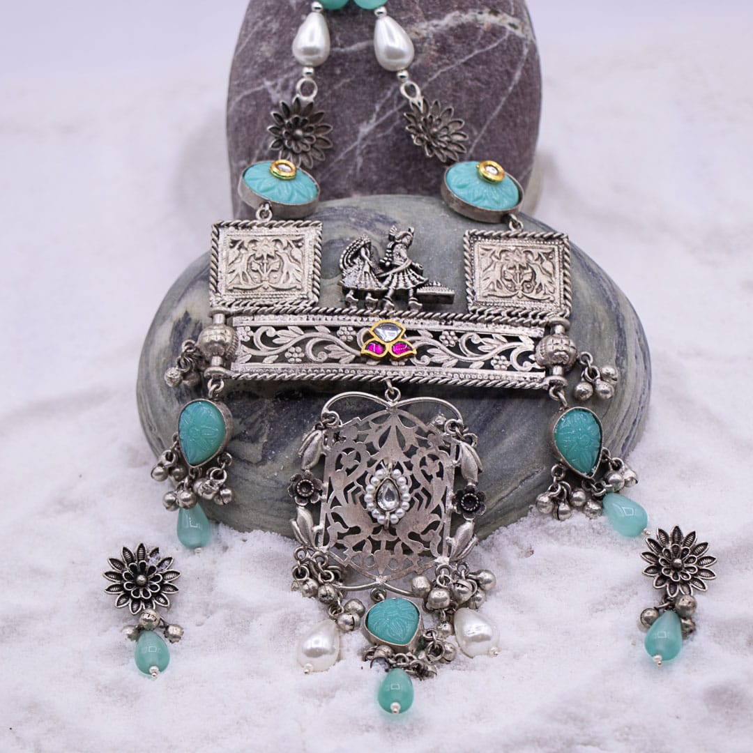 Traditional German Silver Necklace view 3
