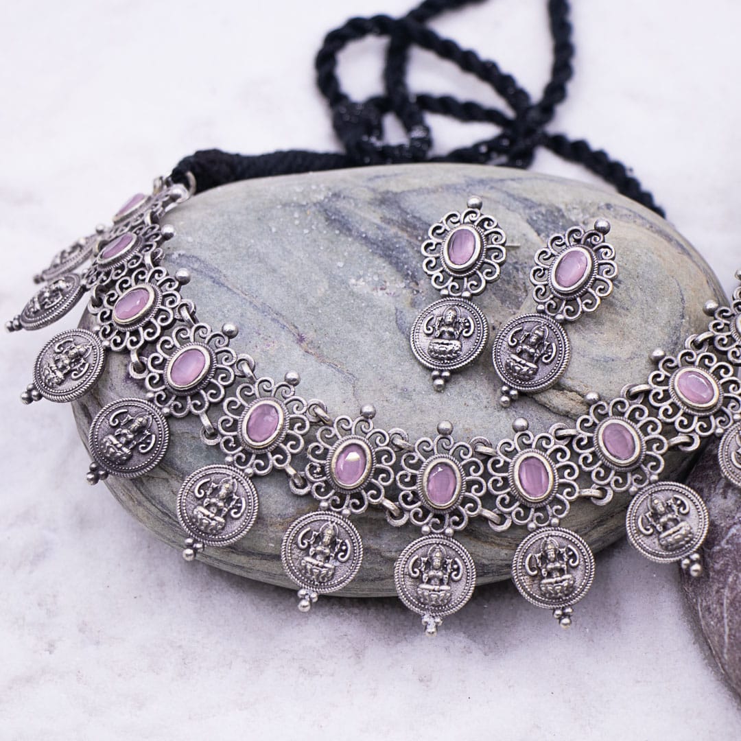 Intricate Silver Necklace view 3