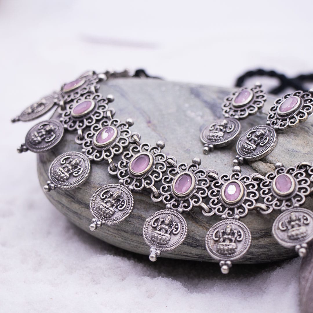 Intricate Silver Necklace view 4