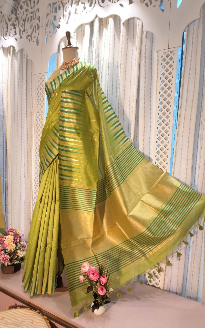 Art silk saree with weaving . view 2