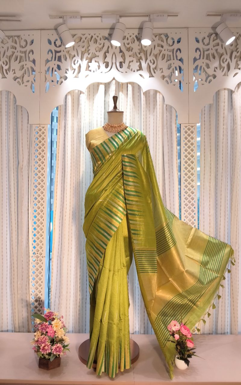 Art silk saree with weaving . view 5