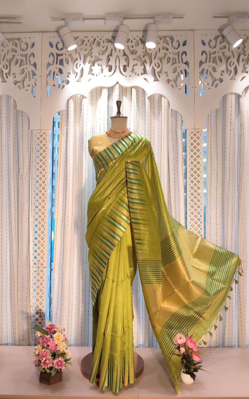 Art silk saree with weaving . view 4