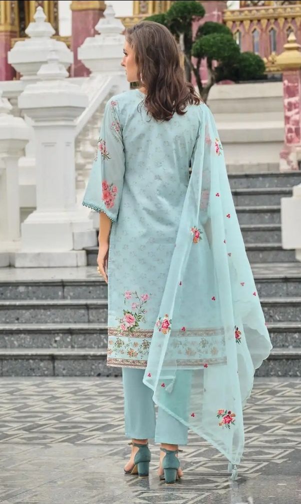 Kainat Stylish Readymade Suit Collection Embroidered Lawn Suit - 31096 / HC001977 view 3