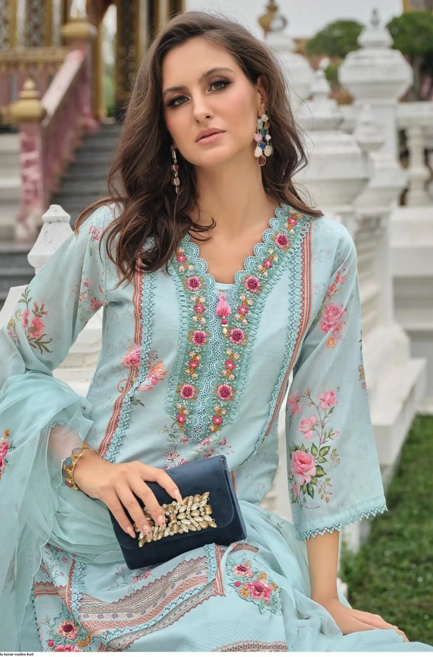 Kainat Stylish Readymade Suit Collection Embroidered Lawn Suit - 31096 / HC001977 view 4