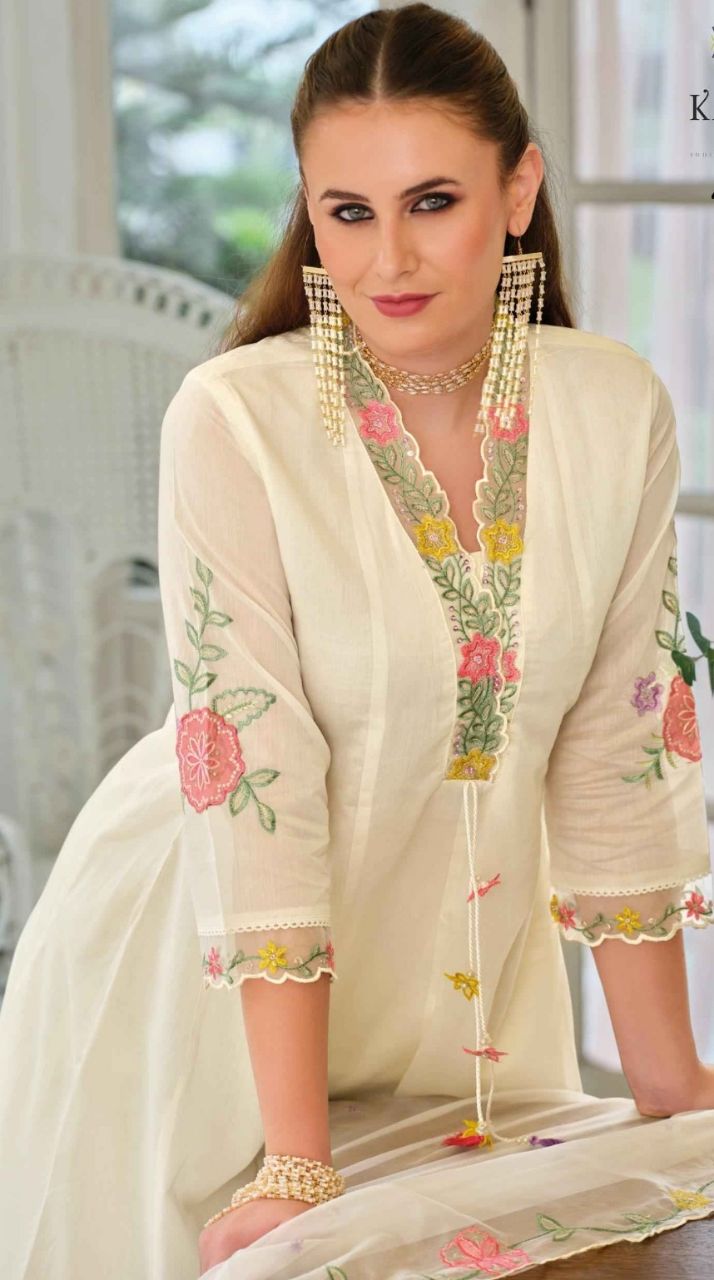 Fashion Satrangi Chanderi Readymade Suit - 45801 / HC001986 view 6