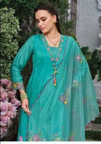 Fashion Satrangi Chanderi Readymade Suit 45804 / HC001986 view 5