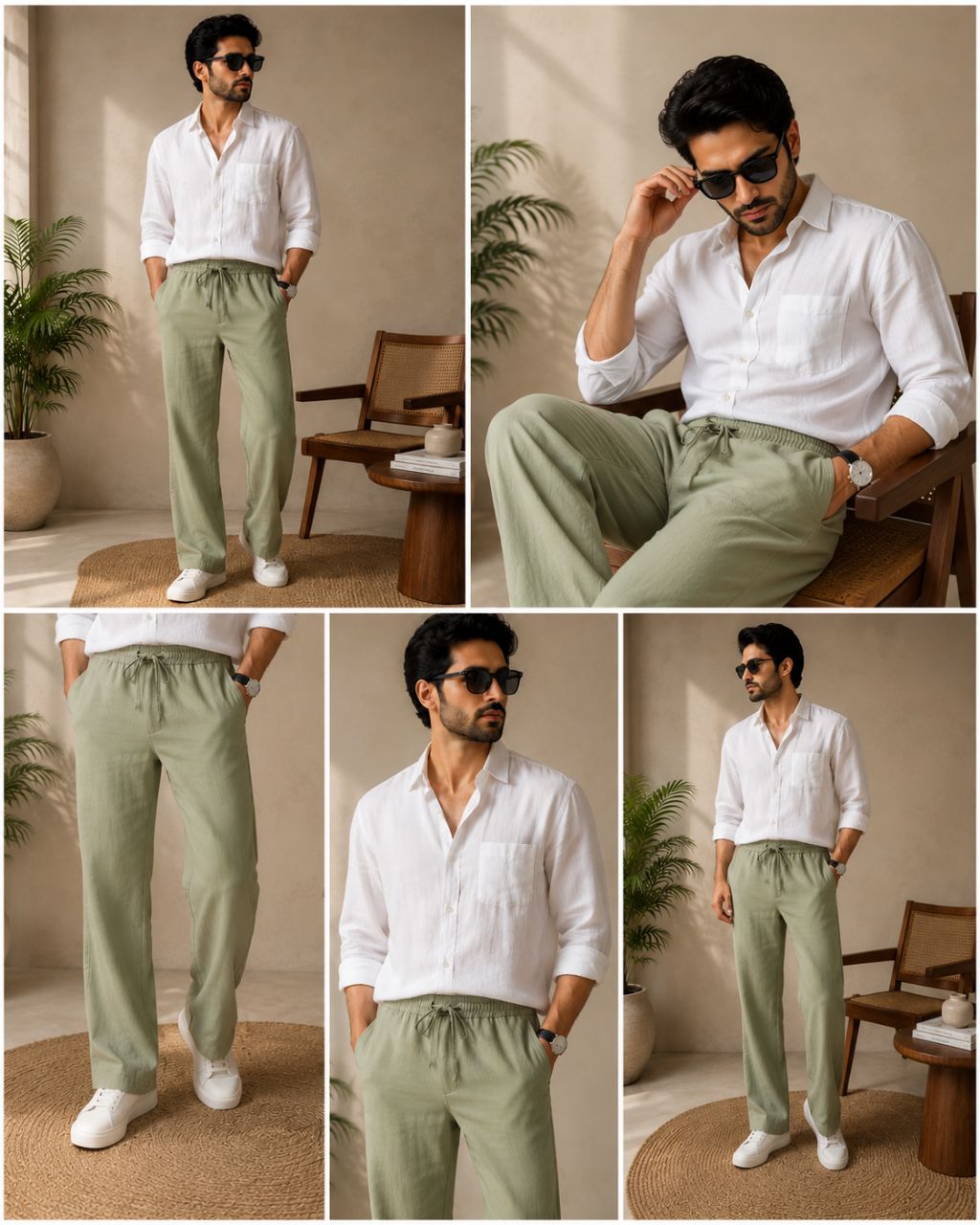 V LINEN C/PKT (7340) view 5
