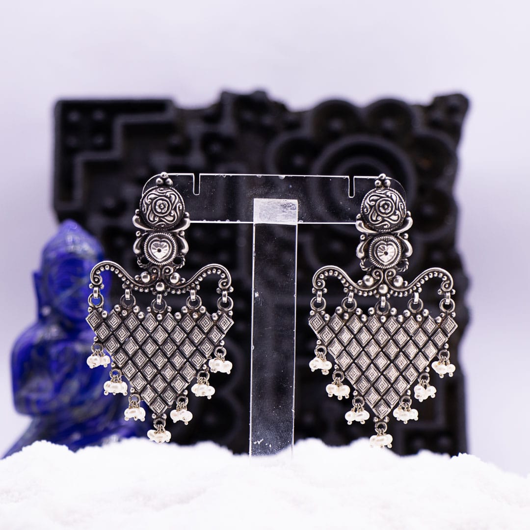 Traditional Silver Earrings view 3