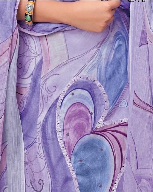 Raha Popular Design Cotton Lawn Dress Material Unstitched Suit - 462 / HC001638 view 4