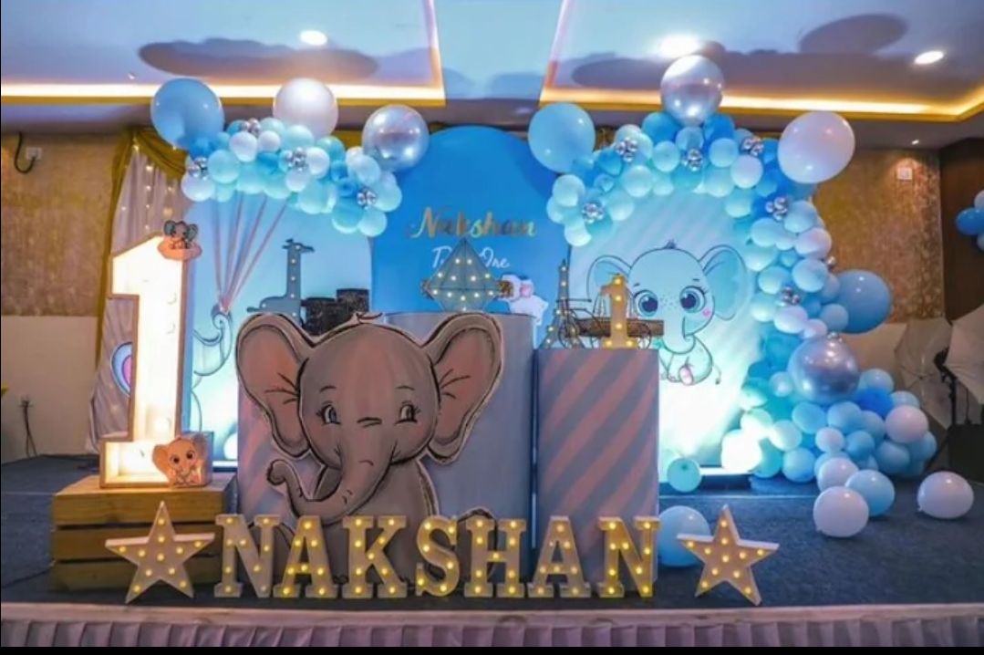Elephant Birthday Theme Decor