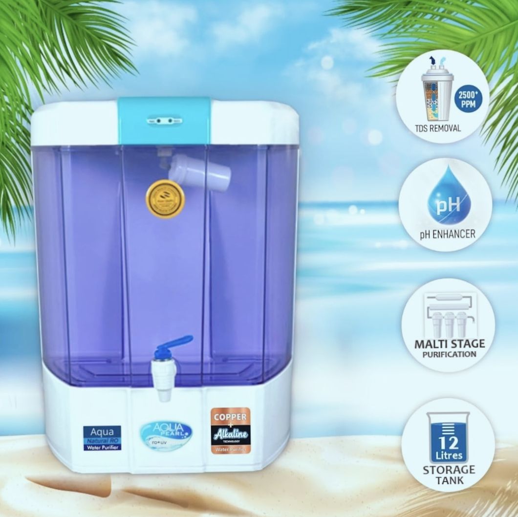 Aqua Pearl RO Water Purifier with RO+UV+Copper+Zinc, 10 Stages Purification, 12 Litre, Wall Mounted, Electric, Advance HTDS Membrane | 20 LPH | Suitable for all type water with 2x Filter Lofe view 4
