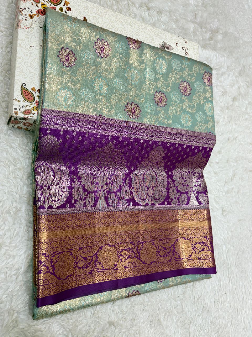 Semi Kanchi Silk Sarry view 4