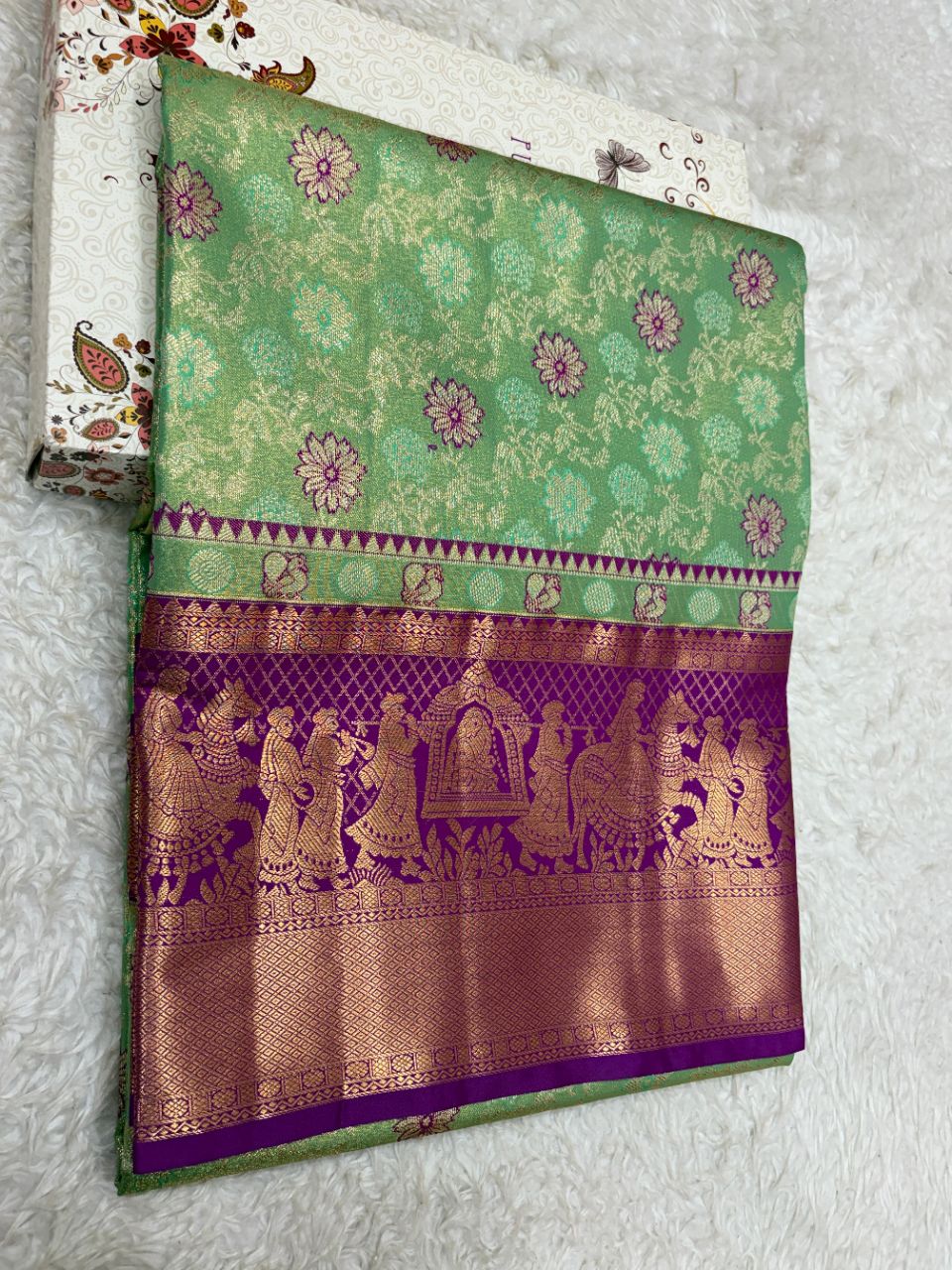 Semi Kanchi Silk Sarry view 3