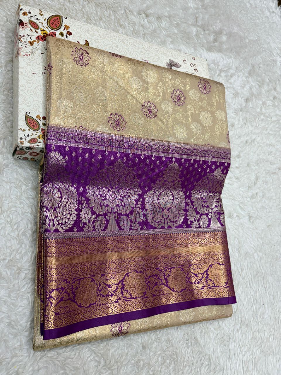 Semi Kanchi Silk Sarry view 6