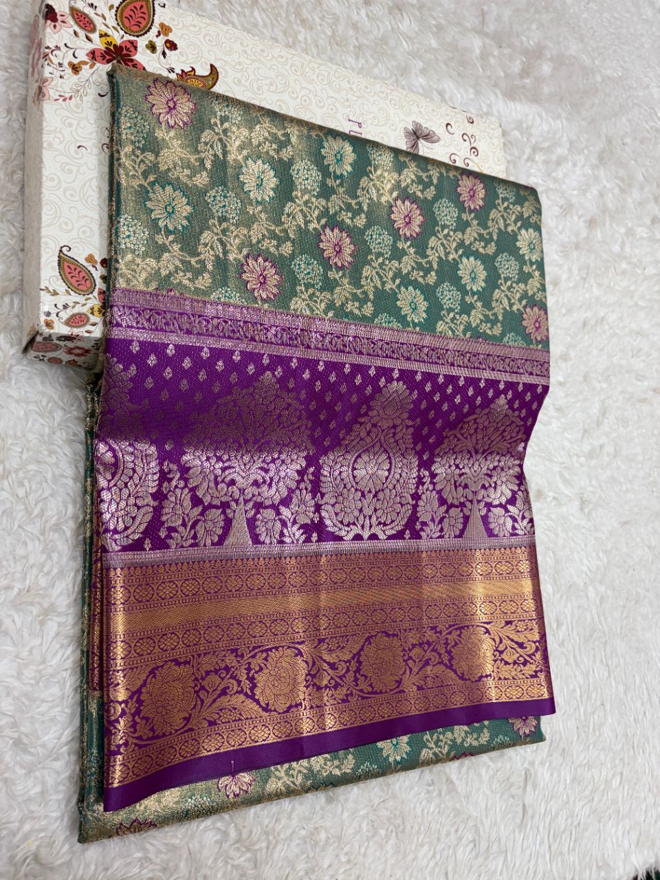 Semi Kanchi Silk Sarry view 9